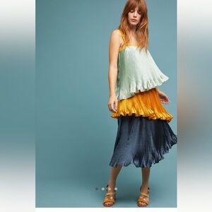 Anthropologie GUAPA Pleated Colorblock Dress